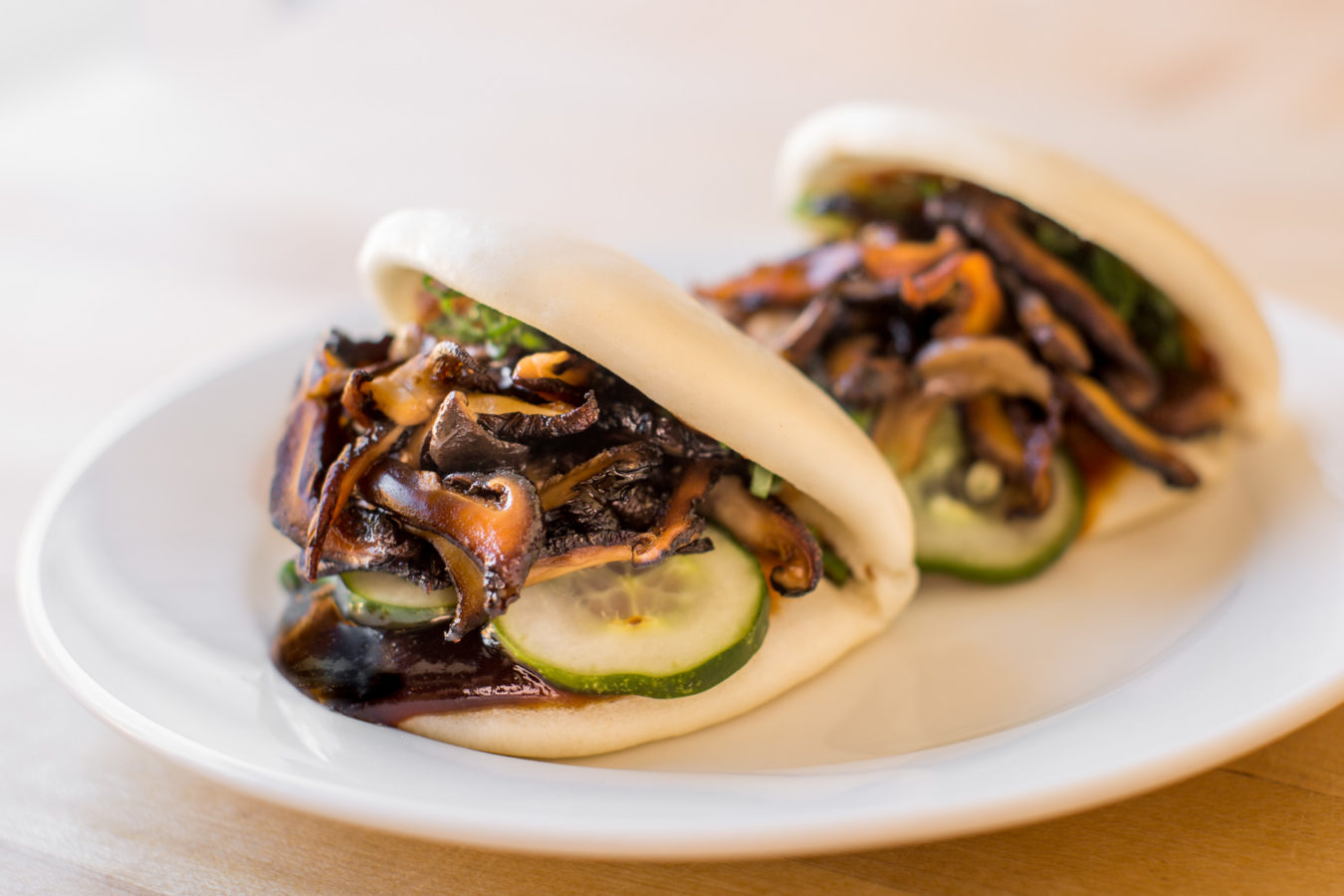 Various dishes on a wooden table