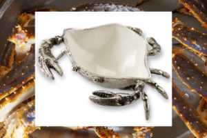 Silver Crab Sauce Bowl