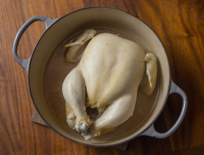 Whole boiled chicken