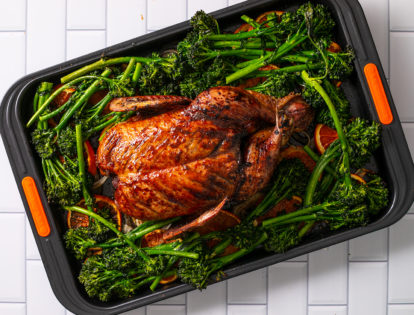 whole roasted duck sheet pan
