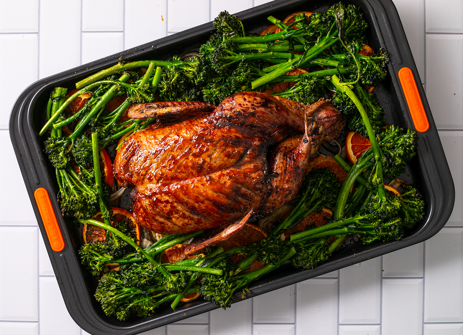 Sheet Pan Soy-Glazed Duck with Tingly Broccolini