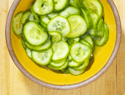 quick pickles in a bowl