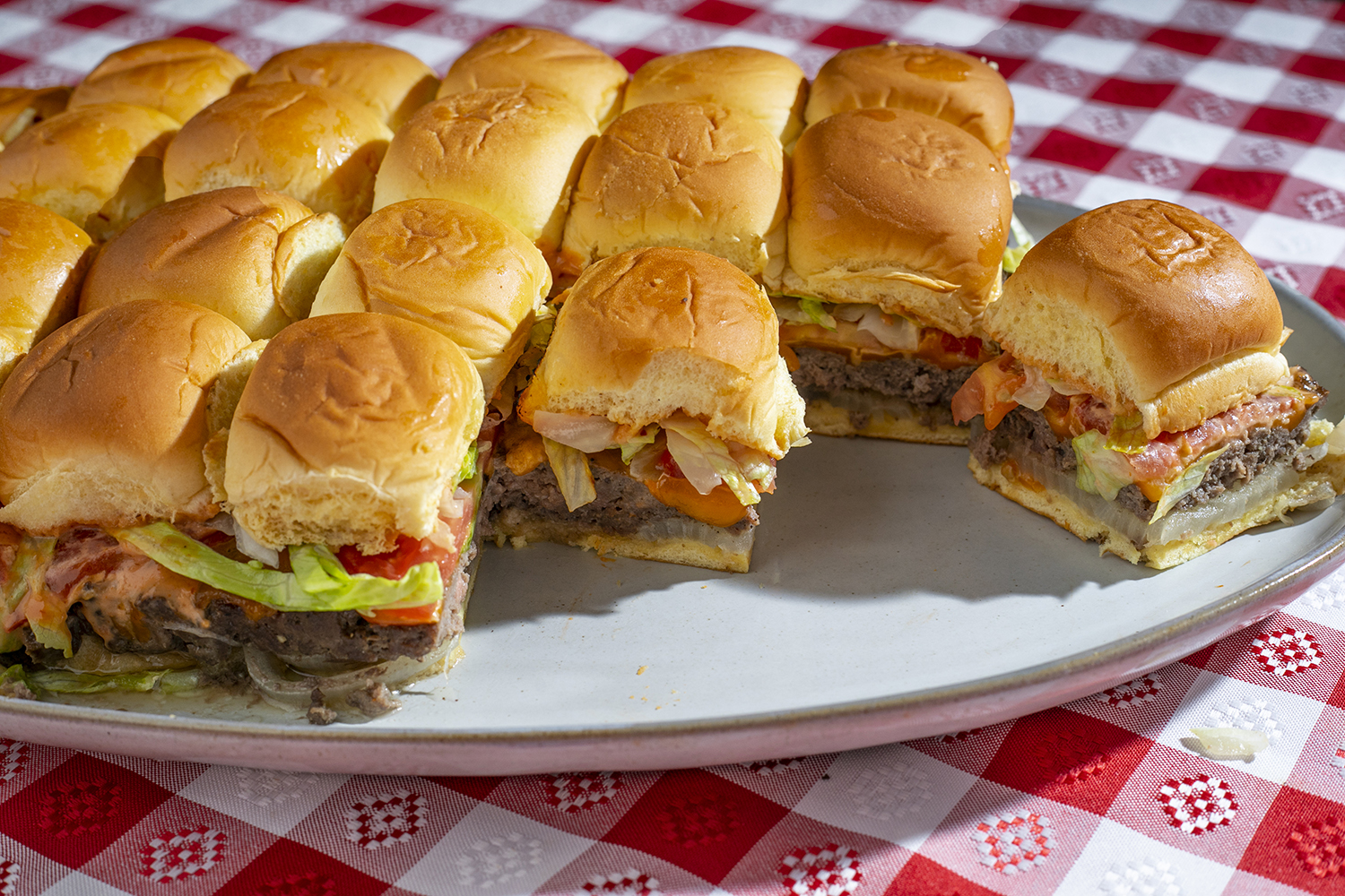 Sheet Pan XL Burger with Special Sauce Momofuku Peachy Keen